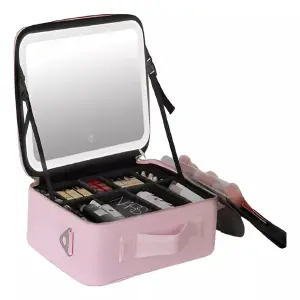 Organizador Cosméticos Espejo Led Grande