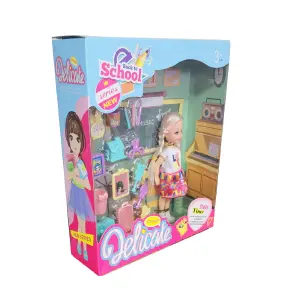 Muñeca Escuela Utiles Acces Juguete Inte