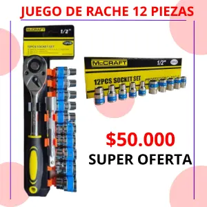 juego de racher 12 piezas