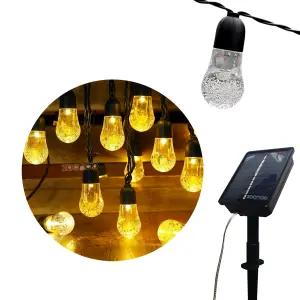 Luces calidas con panel solar