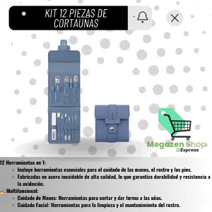 KIT CORTAUÑAS 12 PIEZAS