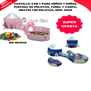 CASTILLO TUNEL 100 PELOTAS 3PC-TENT: ¡Diversión sin límites! - CASTILLO TUNEL 100 PELOTAS 3PC-TENT