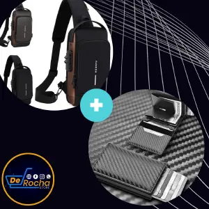 Combo Bolso seguridad+billetera anticlon