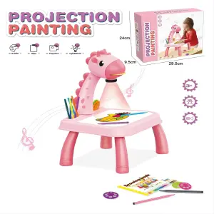 Mesa Proyector Dibujo Rosado (Mediano)