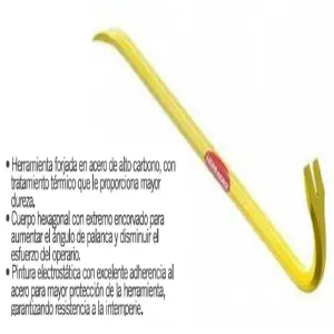 BARRETA UÑA PATECABRA 5/8" X 45 CMS