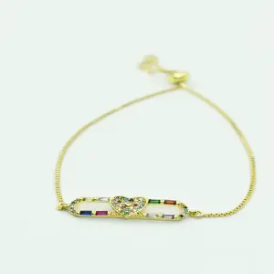 MANILLA DORADA GEMAS DEL AMOR