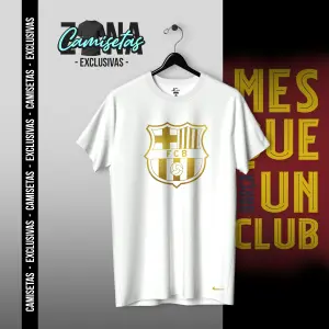 CAMISETA BARCELONA 2 - BLANCA - UNISEX