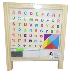 Tablero madera 2 en 1 borrable didáctico