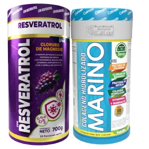 Resveratrol  + colageno marino 700 g c/u