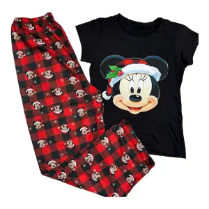 pijama navidad minnie camiseta negra