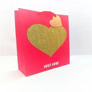 BOLSA DE REGALO DECORADA ESCARCHADA LOV