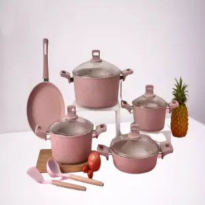 SET OLLAS TORNADO 12 PZAS ROCA VOLCANICA
