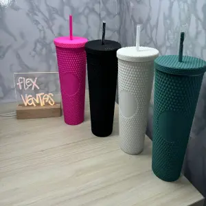 TERMO VASO TUMBLER CON PITILLO TEXTURIZA