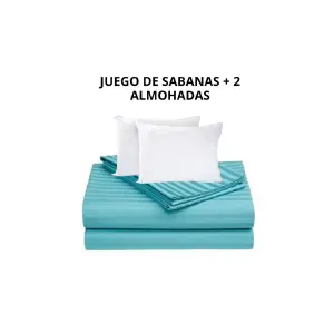 SABANA DOBLE UNICOLOR Y COLCHA DOBLE FAZ