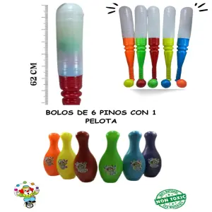 JUEGO BOLOS + BATE CON PELOTAS DEPORTE