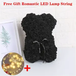 Oso de Rosas 25cm (Color Negro)