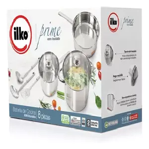 Batería en acero inoxidable 8piezas ilko