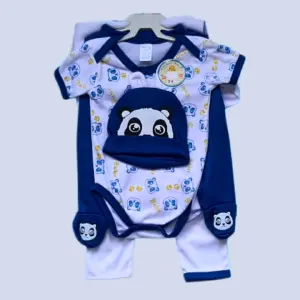 PRIMERA MUDA PARA BEBE PANDA AZUL