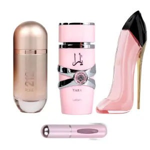PERFUMES 212ROSE+YARA+BLUSH+PERFUMERO