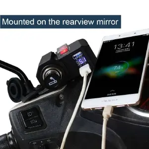 Cargador USB Dual Para Moto 12V Y Voltím
