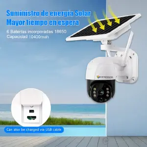 Cámara ip exterior 4g con alarma v380