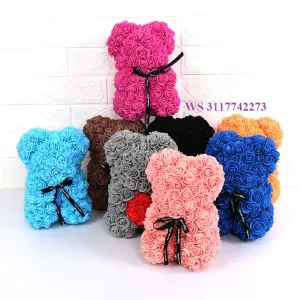 Oso de Rosas 25cm (Color Curuba)