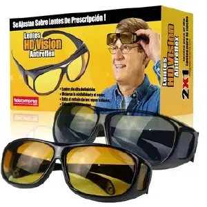 Juego 2 Gafas Lentes Hd Vision Filtro Uv