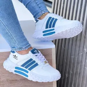 Tenis Adidas Diamond 2.0 Blanco Azul