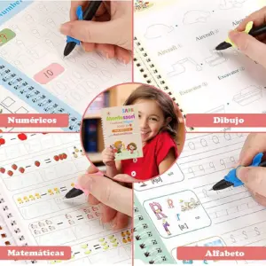 Set cuadernos reutilizables caligrafia