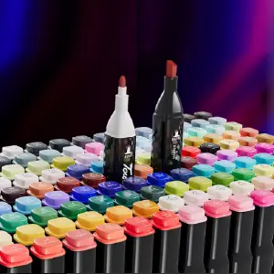 Marcadores Plumones Doble Punta 168 Pcs
