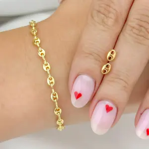 Juego Pulseras Tejido Gucci + Topo Gucci