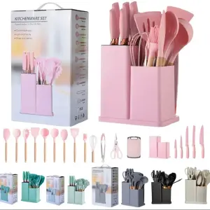 Juego De Cuchillos 19 Piezas Acero Inox