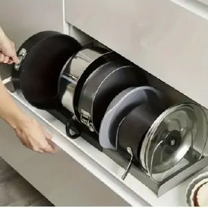 ORGANIZADOR DE OLLAS Y TAPAS DE COCINAS