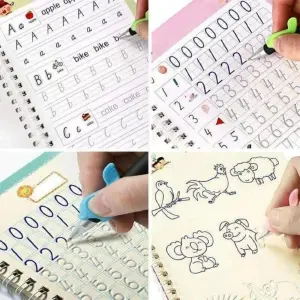 Libro De Caligrafía 3D Borrables Mágico: ¡Libera tu Creatividad! - Libro De Caligrafía 3D Borrables Mágico