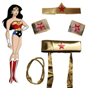Kit Accesorios de la Mujer Maravilla: ¡Libera tu heroína interior! - Kit Accesorios De La Mujer Maravilla