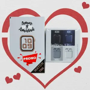 Reloj T500 Doble Pulso + Audifonos i12