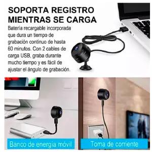 Mini Cámara Espía Hd Wifi 1080p Monitore