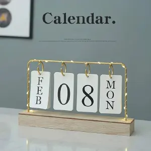 Calendario De Escritorio Con Luces Led