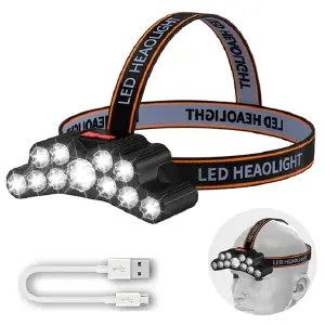 LINTERNA MINERA RECARGABLE 11 LED SH-T11: Iluminación Potente y Duradera - LINTERNA MINERA RECARGABLE 11 LED SH-T11