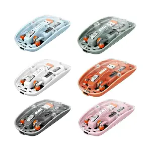 Mouse Inalambrico Transparente RGB Bt