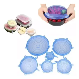 SET X6 TAPAS SILICONA AJUSTABLE