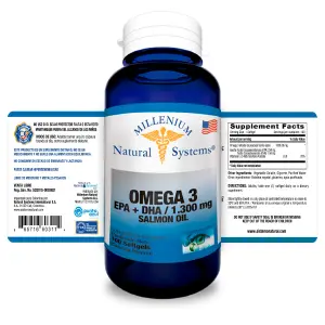 Omega 3 EPA + DHA 1300 mg x 100 Softgels