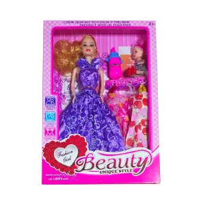 Muñeca Vestido Tetero Mini Bebe Moda Fas