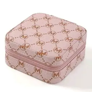 Joyero Organizador Anillo Collar Rosa