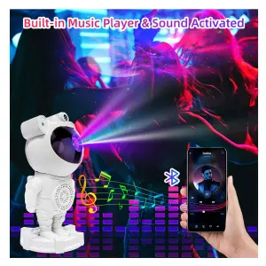 Lampara Astronauta Proyector Bluetooth