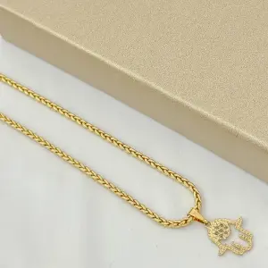 Cadena De Dama De Tejido Serpiente Rusti