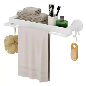 Estante Multifuncional Baño Ganchos