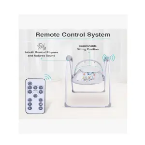Columpio Electrico Mecedora Control Gris
