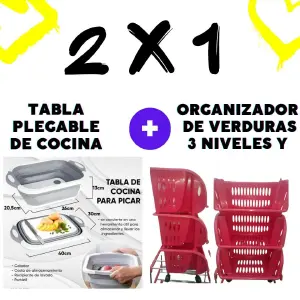 COMBO MULTIESTANTE+TABLA PLEGABLE