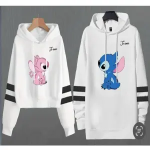 Buzo, Buso Hoodie STICH Y ANGEL BL